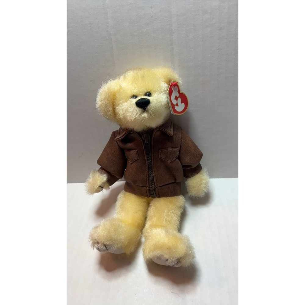 Ty Beanie Baby‎ Teddy Bear with Brown Jacket